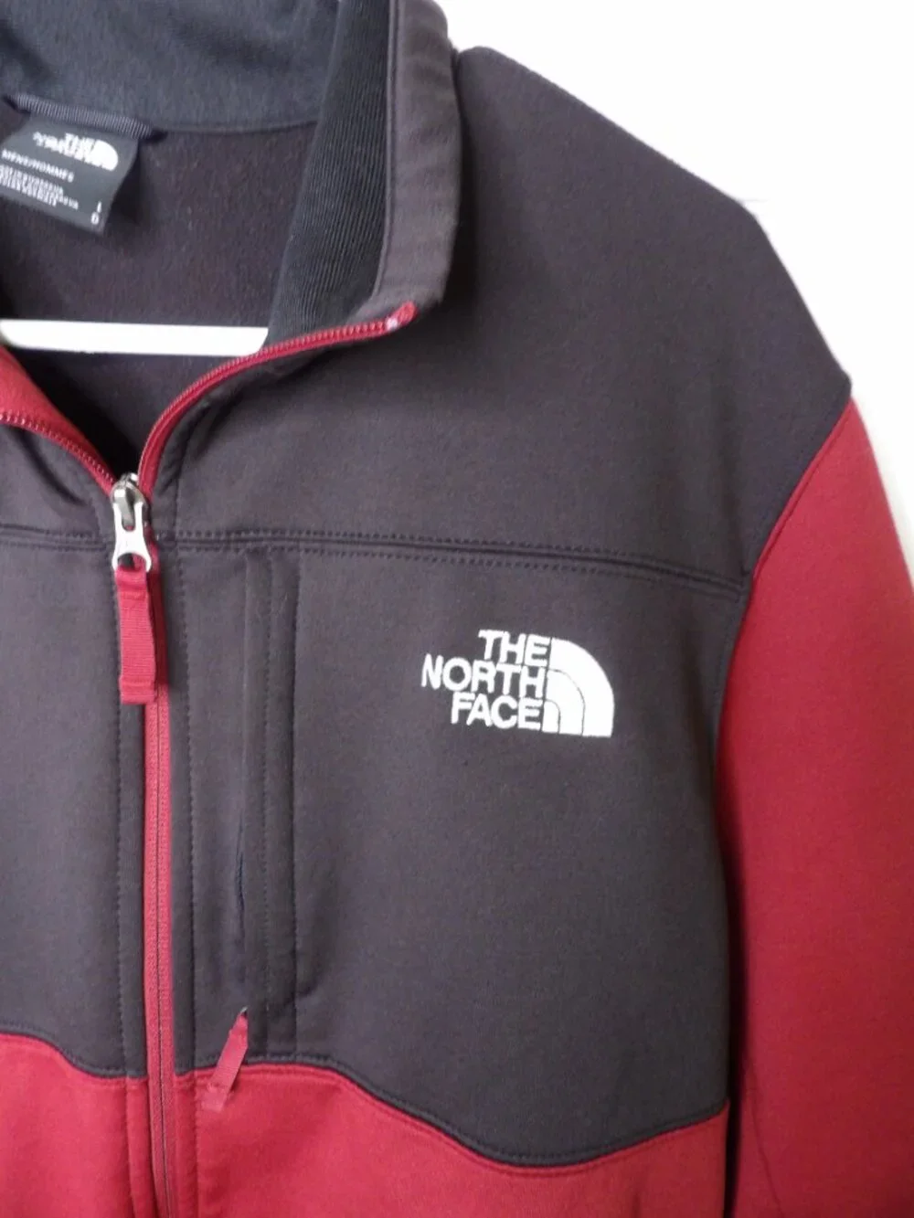 The North Face Astro Ridge Full Zip Fleece Jacket Red and Black Large